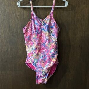 Speedo Pink Hearts and Multi-Color Girls One-Piece Swimsuit